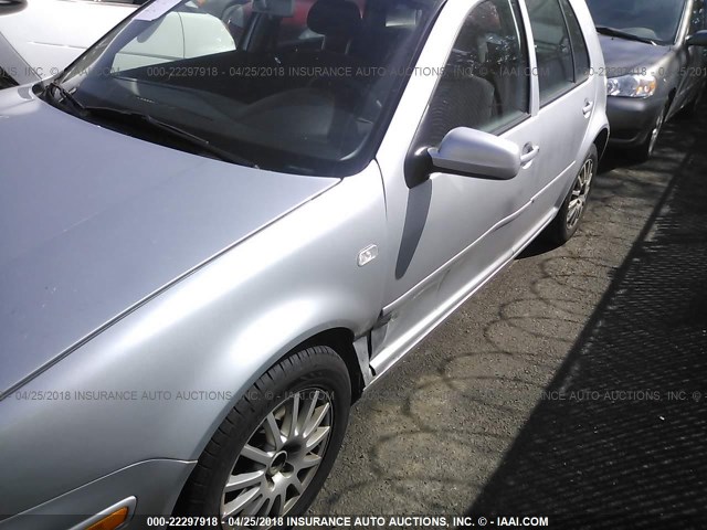 9BWGK61J134046040 - 2003 VOLKSWAGEN GOLF GLS SILVER photo 6