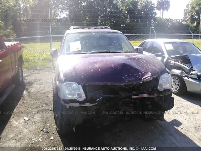 1FMEU75856UA06536 - 2006 FORD EXPLORER LIMITED BURGUNDY photo 6