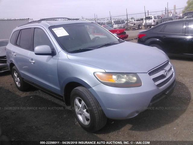 5NMSG13D37H005440 - 2007 HYUNDAI SANTA FE GLS Light Blue photo 1