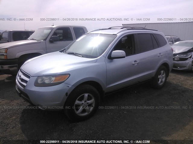 5NMSG13D37H005440 - 2007 HYUNDAI SANTA FE GLS Light Blue photo 2