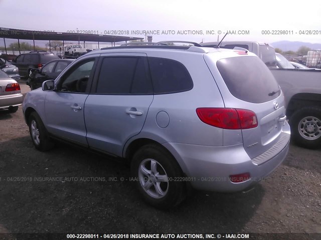 5NMSG13D37H005440 - 2007 HYUNDAI SANTA FE GLS Light Blue photo 3