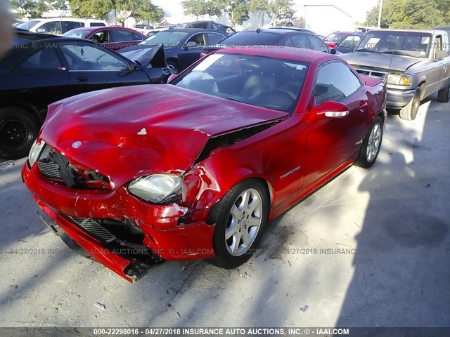 WDBKK49F83F283555 - 2003 MERCEDES-BENZ SLK 230 KOMPRESSOR RED photo 2