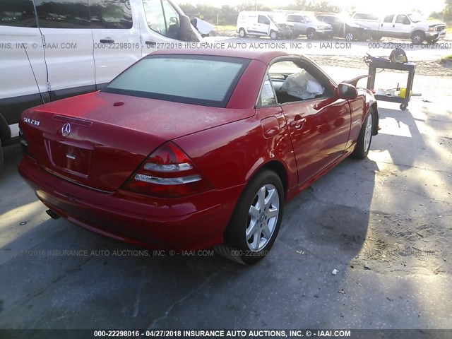 WDBKK49F83F283555 - 2003 MERCEDES-BENZ SLK 230 KOMPRESSOR RED photo 4