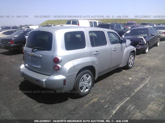 3GNCA13D38S659474 - 2008 CHEVROLET HHR LS SILVER photo 4