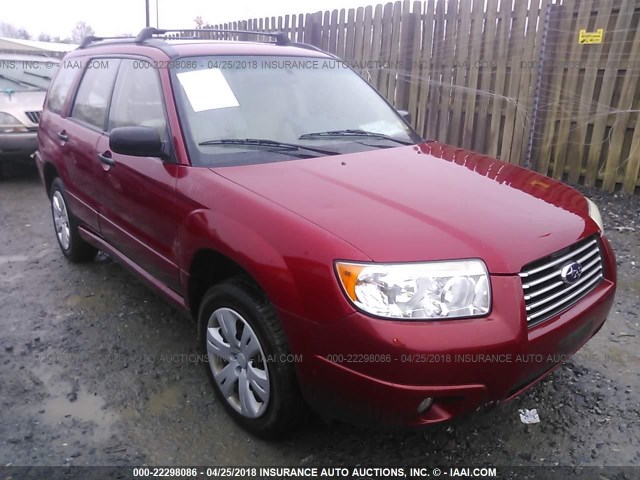 JF1SG636X8H705690 - 2008 SUBARU FORESTER 2.5X RED photo 1