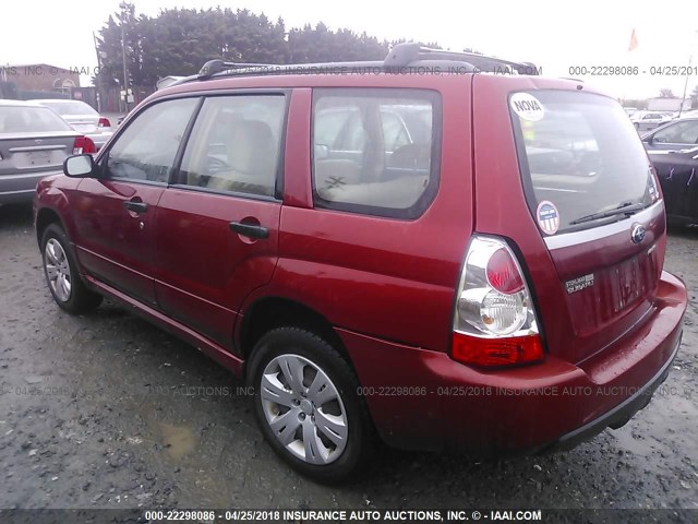 JF1SG636X8H705690 - 2008 SUBARU FORESTER 2.5X RED photo 3