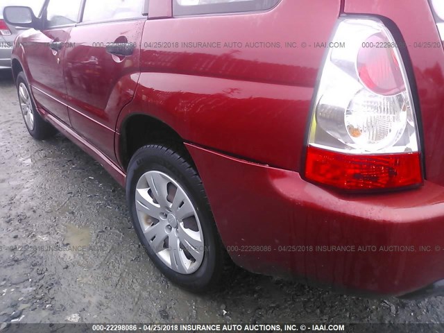 JF1SG636X8H705690 - 2008 SUBARU FORESTER 2.5X RED photo 6