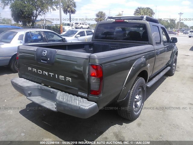 1N6ED29X43C432192 - 2003 NISSAN FRONTIER CREW CAB XE/CREW CAB SE GREEN photo 4