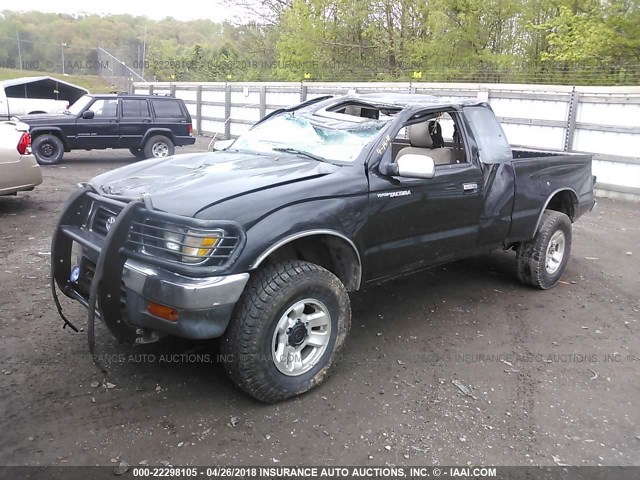 4TAVN73K6SZ078256 - 1995 TOYOTA TACOMA XTRACAB SR5 BLACK photo 2