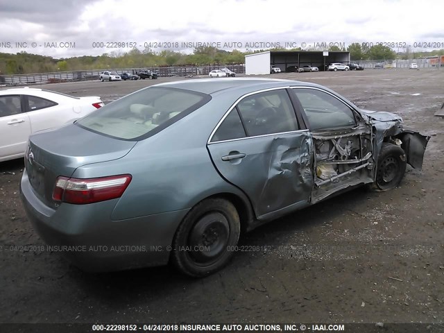 4T1BE46K17U533628 - 2007 TOYOTA CAMRY NEW GENERAT CE/LE/XLE/SE GREEN photo 4