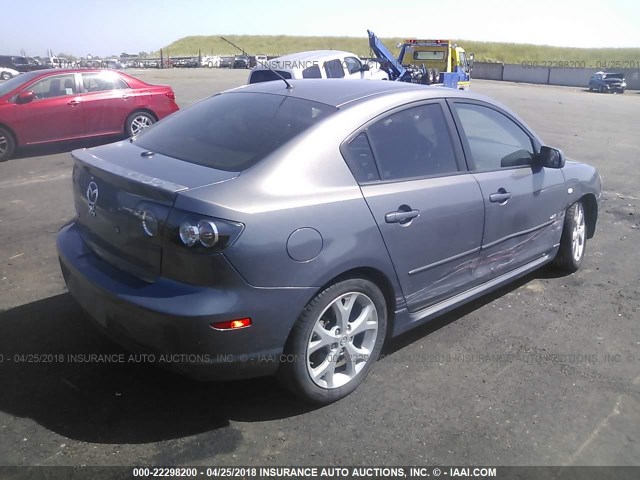 JM1BK324881805691 - 2008 MAZDA 3 S GRAY photo 4