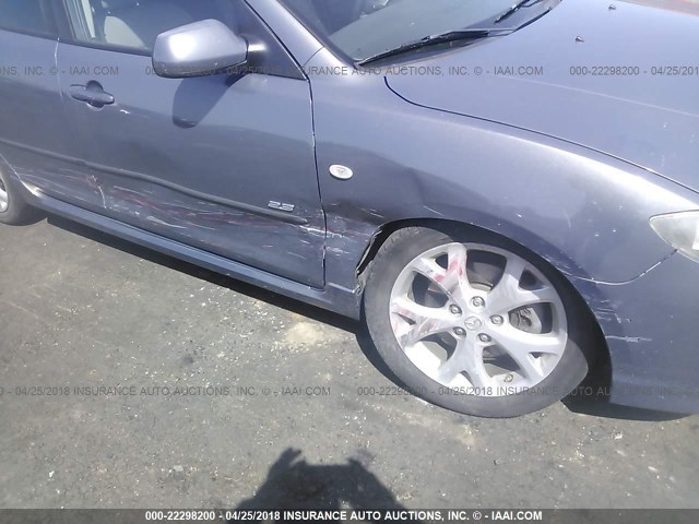 JM1BK324881805691 - 2008 MAZDA 3 S GRAY photo 6