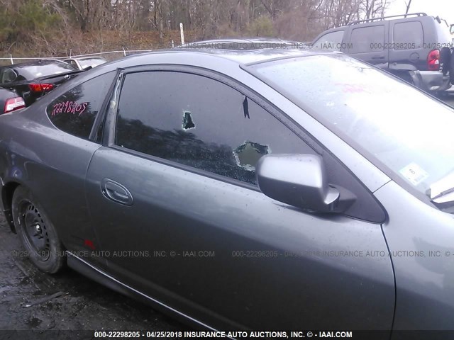 JH4DC53016S015426 - 2006 ACURA RSX TYPE-S GRAY photo 6