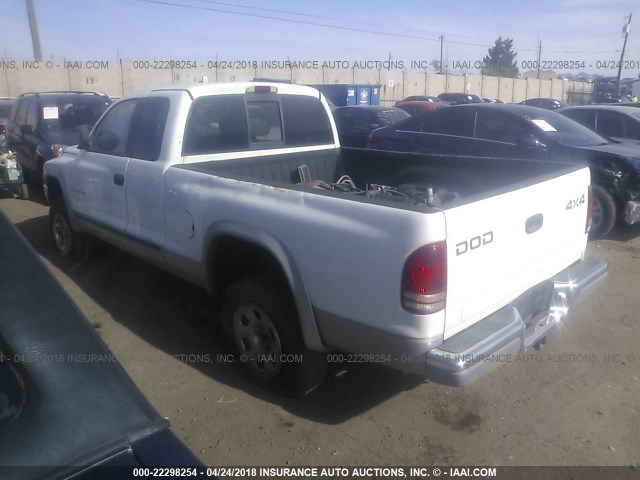 1B7GG22N6YS572897 - 2000 DODGE DAKOTA WHITE photo 3