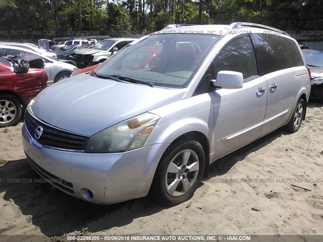 5N1BV28U78N116402 - 2008 NISSAN QUEST S/SE/SL SILVER photo 2