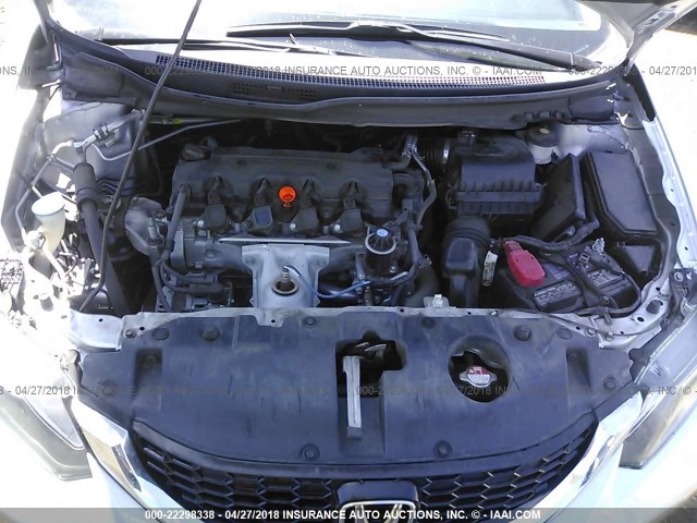 19XFB2F92DE238502 - 2013 HONDA CIVIC EXL SILVER photo 10