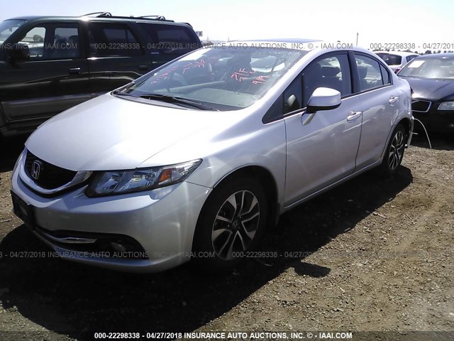 19XFB2F92DE238502 - 2013 HONDA CIVIC EXL SILVER photo 2