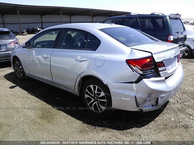 19XFB2F92DE238502 - 2013 HONDA CIVIC EXL SILVER photo 3