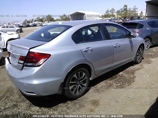 19XFB2F92DE238502 - 2013 HONDA CIVIC EXL SILVER photo 4