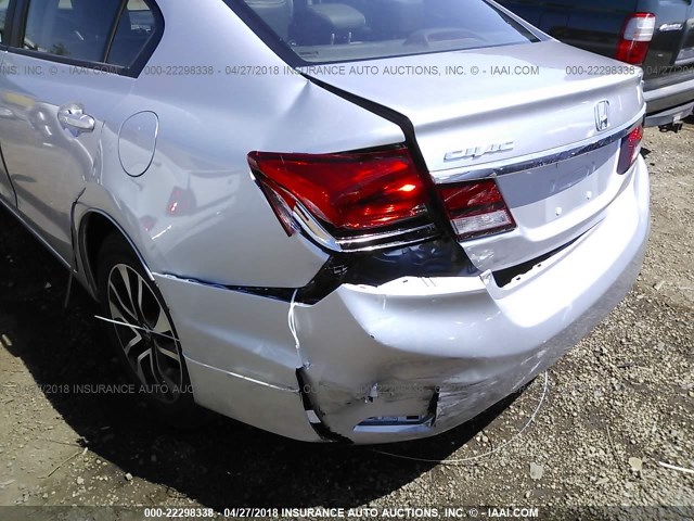 19XFB2F92DE238502 - 2013 HONDA CIVIC EXL SILVER photo 6