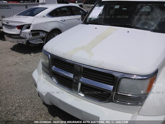 1D8GT58K77W635265 - 2007 DODGE NITRO SLT WHITE photo 6