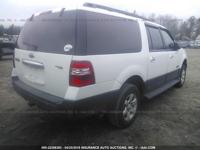 1FMFK16577LA28945 - 2007 FORD EXPEDITION EL XLT WHITE photo 4