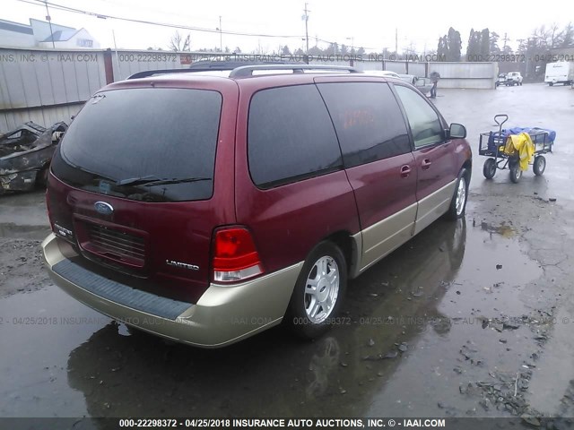 2FMZA58285BA58625 - 2005 FORD FREESTAR LIMITED RED photo 4