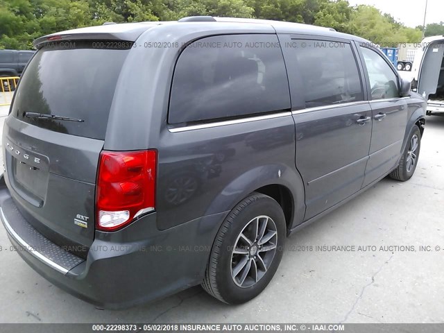 2C4RDGCG5HR847353 - 2017 DODGE GRAND CARAVAN SXT GRAY photo 4