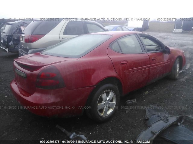 2G2WP552571111594 - 2007 PONTIAC GRAND PRIX RED photo 4