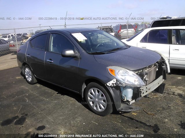 3N1CN7AP7CL836532 - 2012 NISSAN VERSA S/SV/SL GRAY photo 1