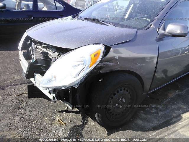 3N1CN7AP7CL836532 - 2012 NISSAN VERSA S/SV/SL GRAY photo 6