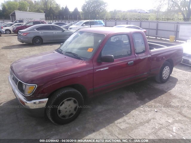 4TAVN52NXTZ176238 - 1996 TOYOTA TACOMA XTRACAB RED photo 2