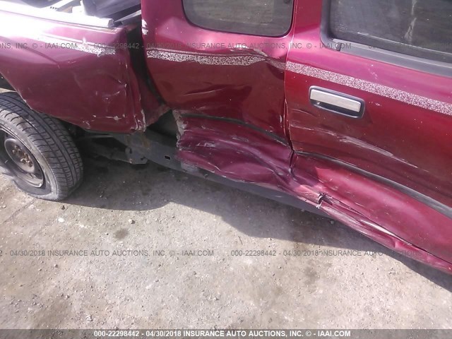 4TAVN52NXTZ176238 - 1996 TOYOTA TACOMA XTRACAB RED photo 6