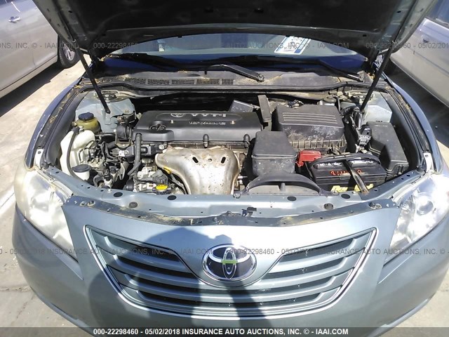 4T1BE46K97U698956 - 2007 TOYOTA CAMRY NEW GENERAT CE/LE/XLE/SE GREEN photo 10