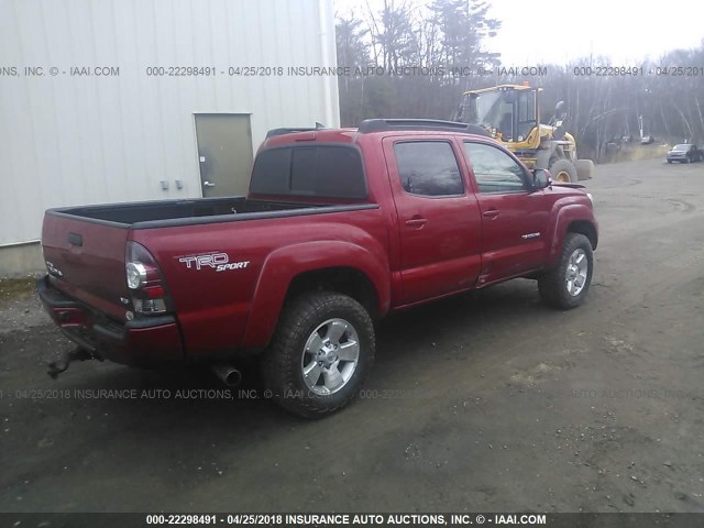 3TMLU4EN4CM084127 - 2012 TOYOTA TACOMA DOUBLE CAB წითელი ფოტო 4