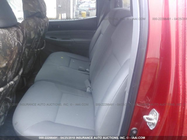 3TMLU4EN4CM084127 - 2012 TOYOTA TACOMA DOUBLE CAB RED photo 8