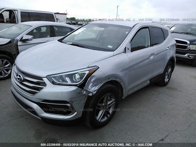 5XYZT3LB8HG457755 - 2017 HYUNDAI SANTA FE SPORT  SILVER photo 2