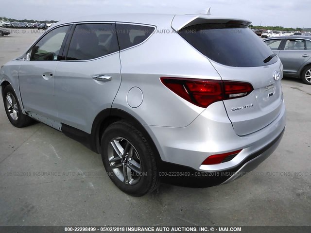 5XYZT3LB8HG457755 - 2017 HYUNDAI SANTA FE SPORT  SILVER photo 3