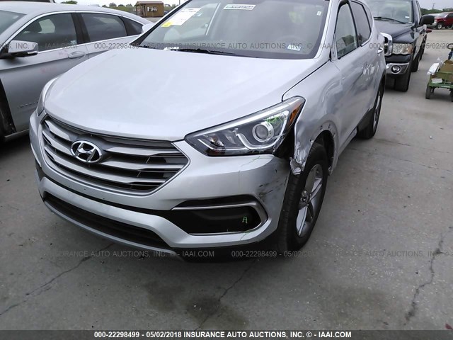 5XYZT3LB8HG457755 - 2017 HYUNDAI SANTA FE SPORT  SILVER photo 6