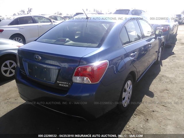 JF1GJAA66CH027624 - 2012 SUBARU IMPREZA BLUE photo 4