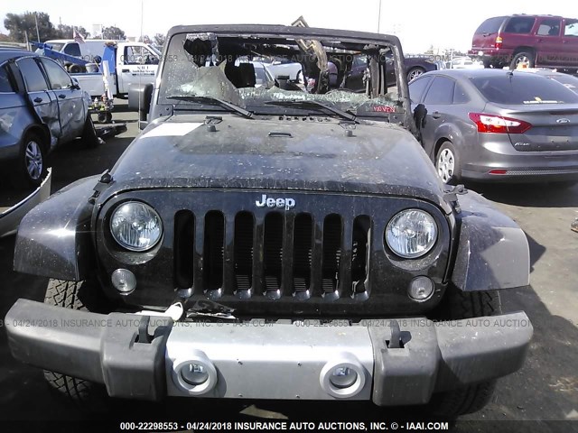 1C4BJWEG3FL547575 - 2015 JEEP WRANGLER UNLIMITE SAHARA BLACK photo 6