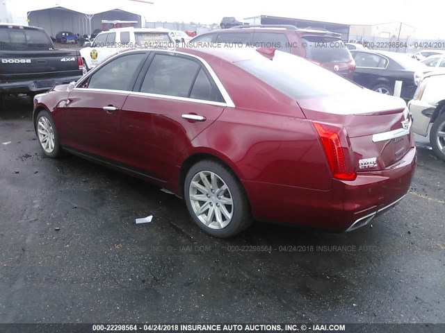 1G6AX5SX1F0106394 - 2015 CADILLAC CTS LUXURY COLLECTION RED photo 3