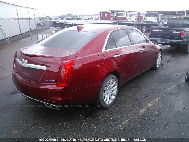 1G6AX5SX1F0106394 - 2015 CADILLAC CTS LUXURY COLLECTION RED photo 4