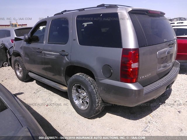 1GNFC13077R182263 - 2007 CHEVROLET TAHOE C1500 GRAY photo 3