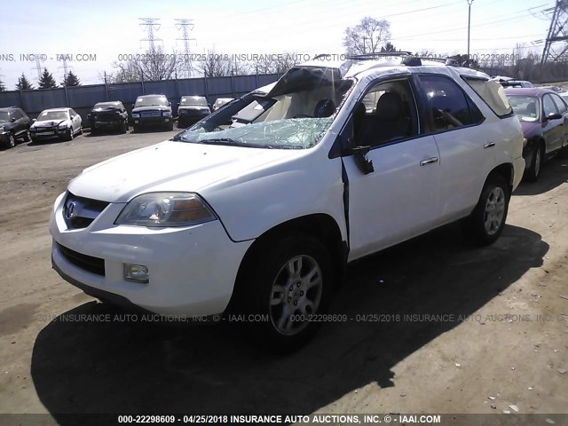 2HNYD18684H524191 - 2004 ACURA MDX TOURING WHITE photo 2