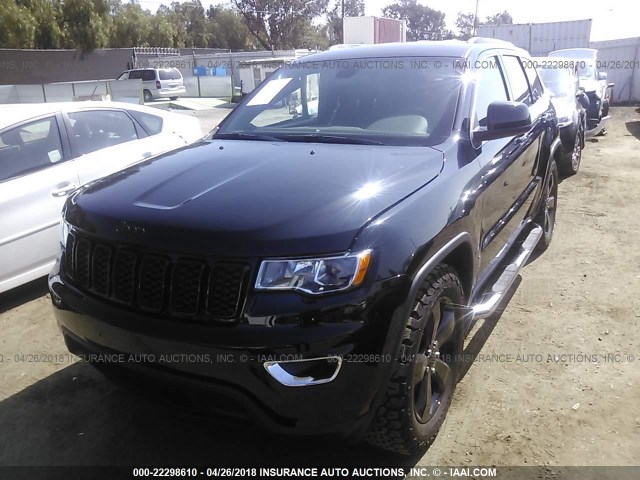 1C4RJFAG7HC743252 - 2017 JEEP GRAND CHEROKEE LAREDO BLACK photo 2