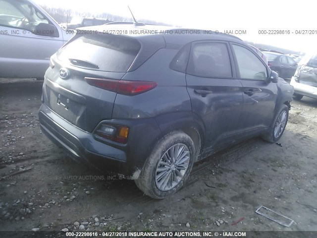 KM8K22AA0JU080847 - 2018 HYUNDAI KONA SEL GRAY photo 4