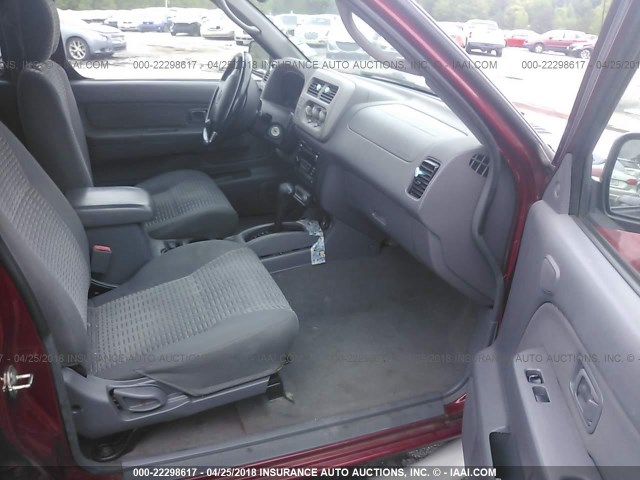 5N1ED28TX1C555747 - 2001 NISSAN XTERRA XE/SE RED photo 5