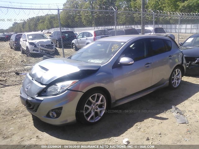 JM1BL1K37B1448004 - 2011 MAZDA SPEED 3 SILVER photo 2