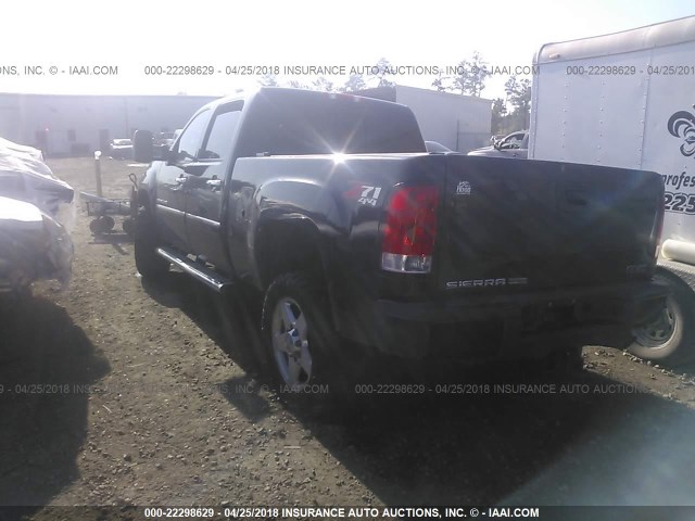 1GT125EG2CF102130 - 2012 GMC SIERRA K2500 DENALI BLACK photo 3